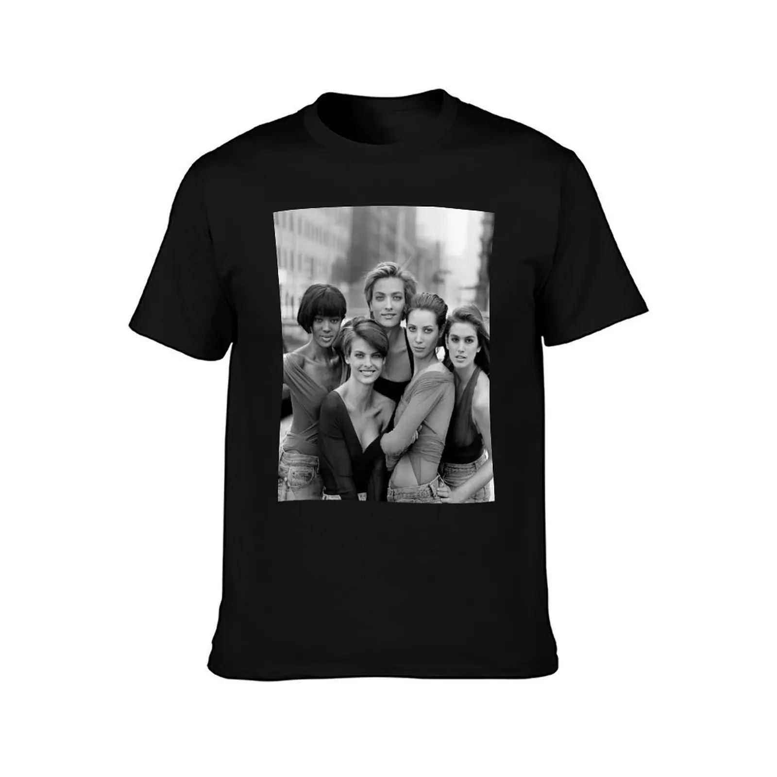 90s Top 5 Supermodel T-Shirt Odor Resistant Short Sleeve Top