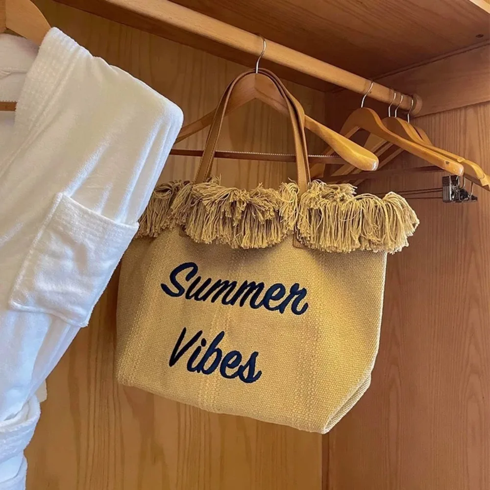 حقيبة سعة كبيرة حقيبة قماش قنب التطريز رسالة حمل حقيبة يد حمل حقيبة نسائية حقيبة شاطئية منسوجة حقيبة كتف
