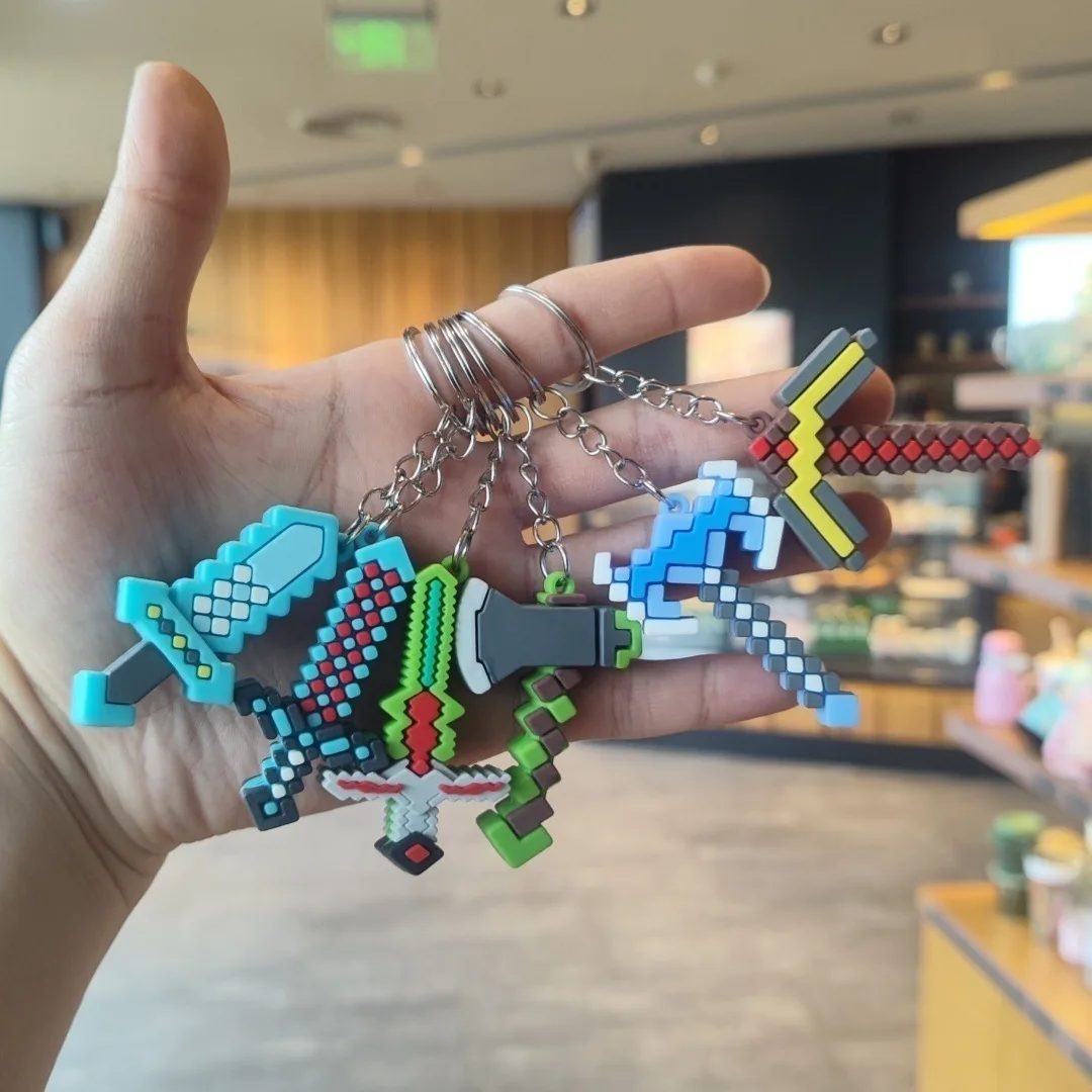 6pcs New My World Keychain Pendant Steve Soft Plastic Doll Keychain Backpack Pendant Small Gift