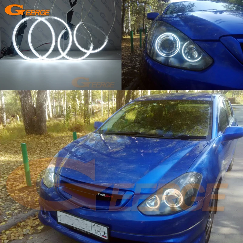 For Toyota Caldina T24 Pre Facelift 2002 2003 2004 Excellent Ultra Bright CCFL Angel Eyes Halo Rings Kit Car Accessories