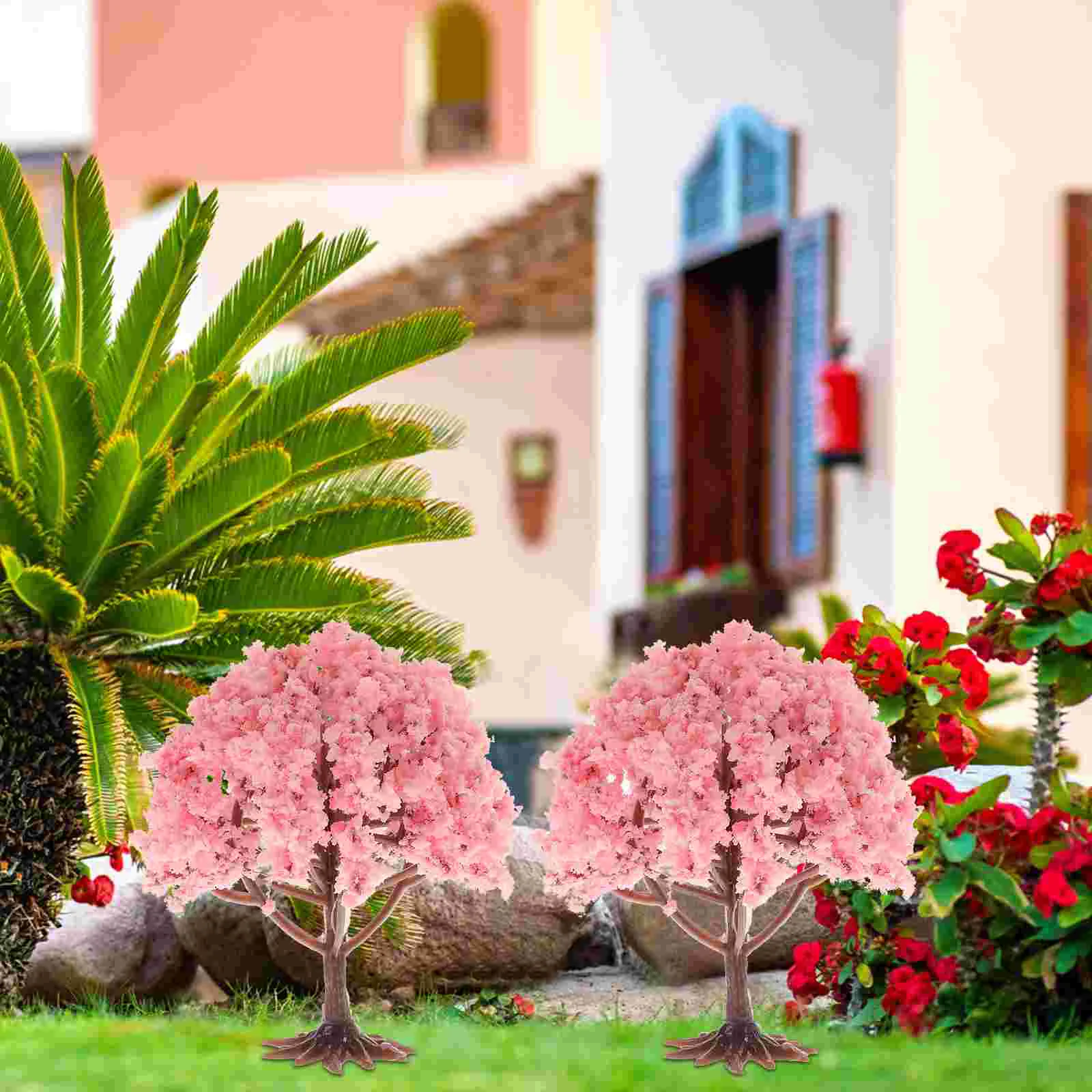 10 Pcs Architectural Tree Model Small Artificial Plants Faux Indoor Mini Trees for Crafts Fake Photo Prop