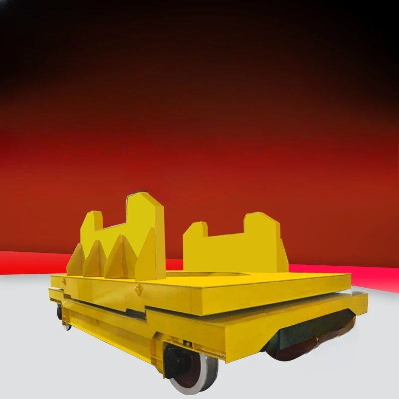 Four-wheel track truck bracket type double drive steel slag molten iron ground rail car