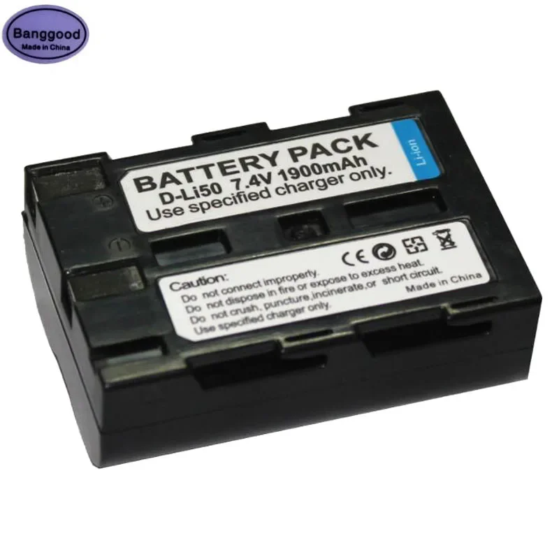 7.4V 1900mAh D-LI50 DLI50 NP-400 NP400 Caméra Batterie Pour Pentax K10D K20D Pour SAMSUNG GX10 GX20 SIGMA Pour MINl'hyTA A7 A5