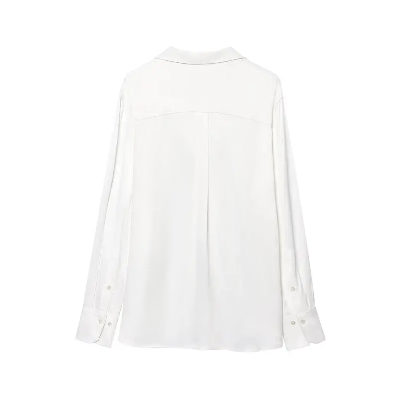 

Ele Long Sve Loose irt with ket Summer 2025 Women's Faion Versatile Quali irt Casual Chic Sle