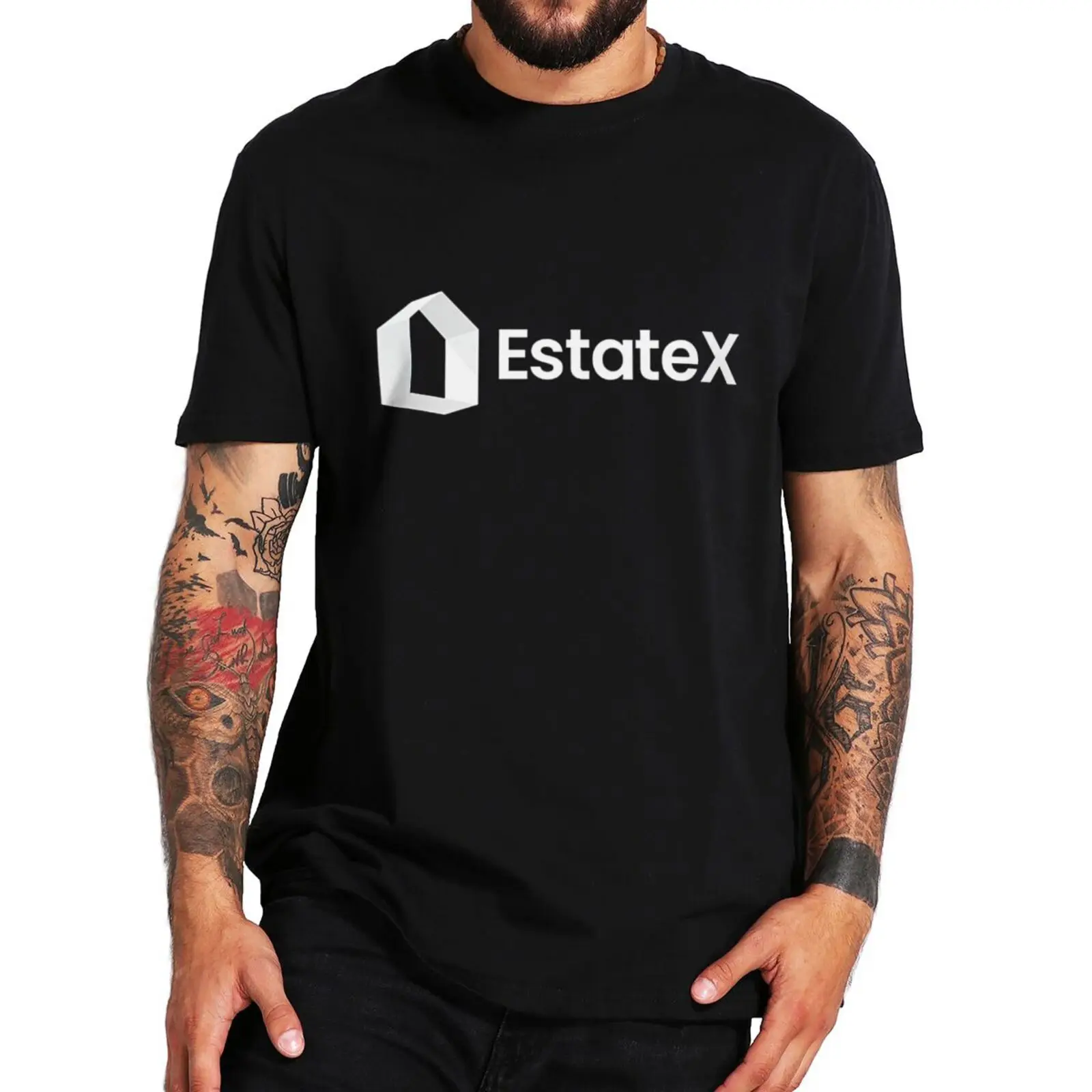 

EstateX Crypto T Shirt Cryptocurrency ESX Meme Coin Lovers Short Sleeve Cotton Unisex Casual Summer O-neck T-shirt EU Size