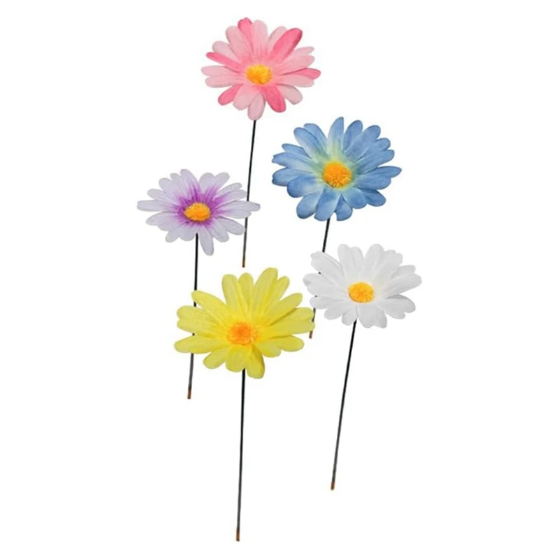 

Colorful Daisy Sticks Metal Daisy Garden Stakes For Garden Yard Lawn Decoration (Daisy) Easy Install