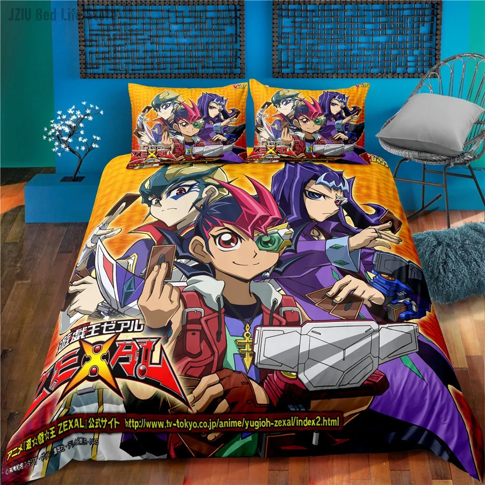 

Yu Gi Oh Bedding Set Fashion Cartoon Anime Duvet Cover ATEM Mai Valentine Bed Linen with Pillowcases for Boys Teens Adults Gift