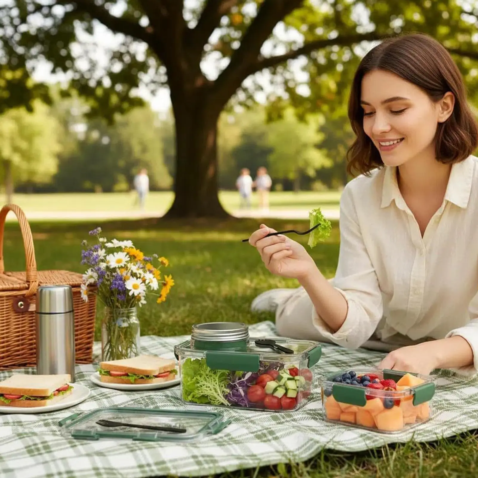 

Контейнер для салата 2,5 унции для хранения продуктов питания с крышкой, школьный ланч-бокс для кухни, путешествий, офиса, школы, приготовления еды, закусок, салата, зерно