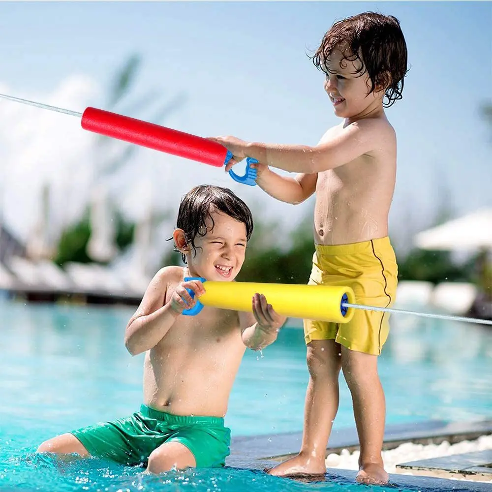 1pcs Summer EVA Water Gun Toys for Children Beach Shooting Water Gun Toy Outdoor Pull-out Pressure Water Cannon Gun Toy for Kids