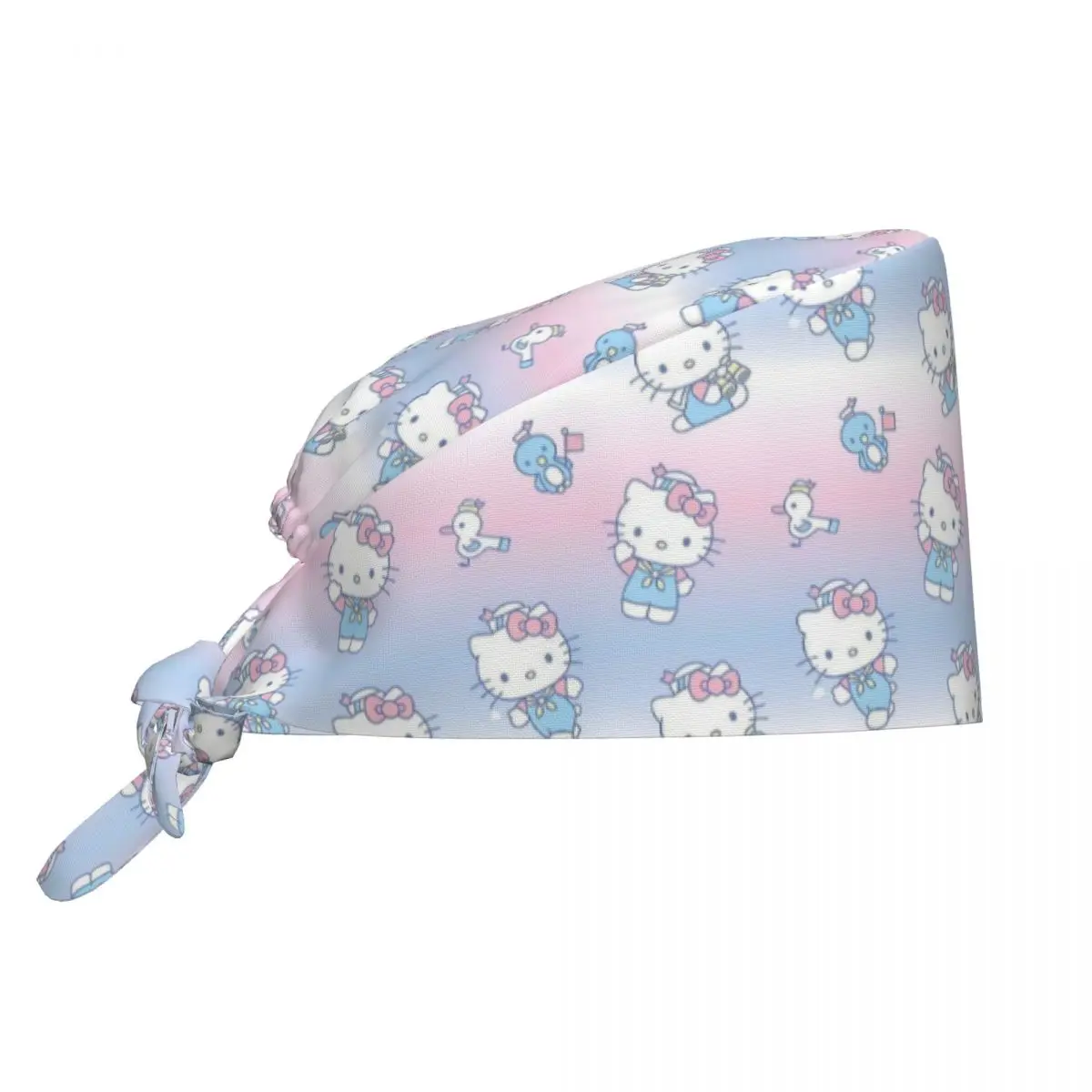 

Kawaii Hello Kitty Hospita Medical Nursing Surgical Cap Cartoon Pet Grooming Nursing Working Caps Hat Vintage Unisex Scrubs Cap