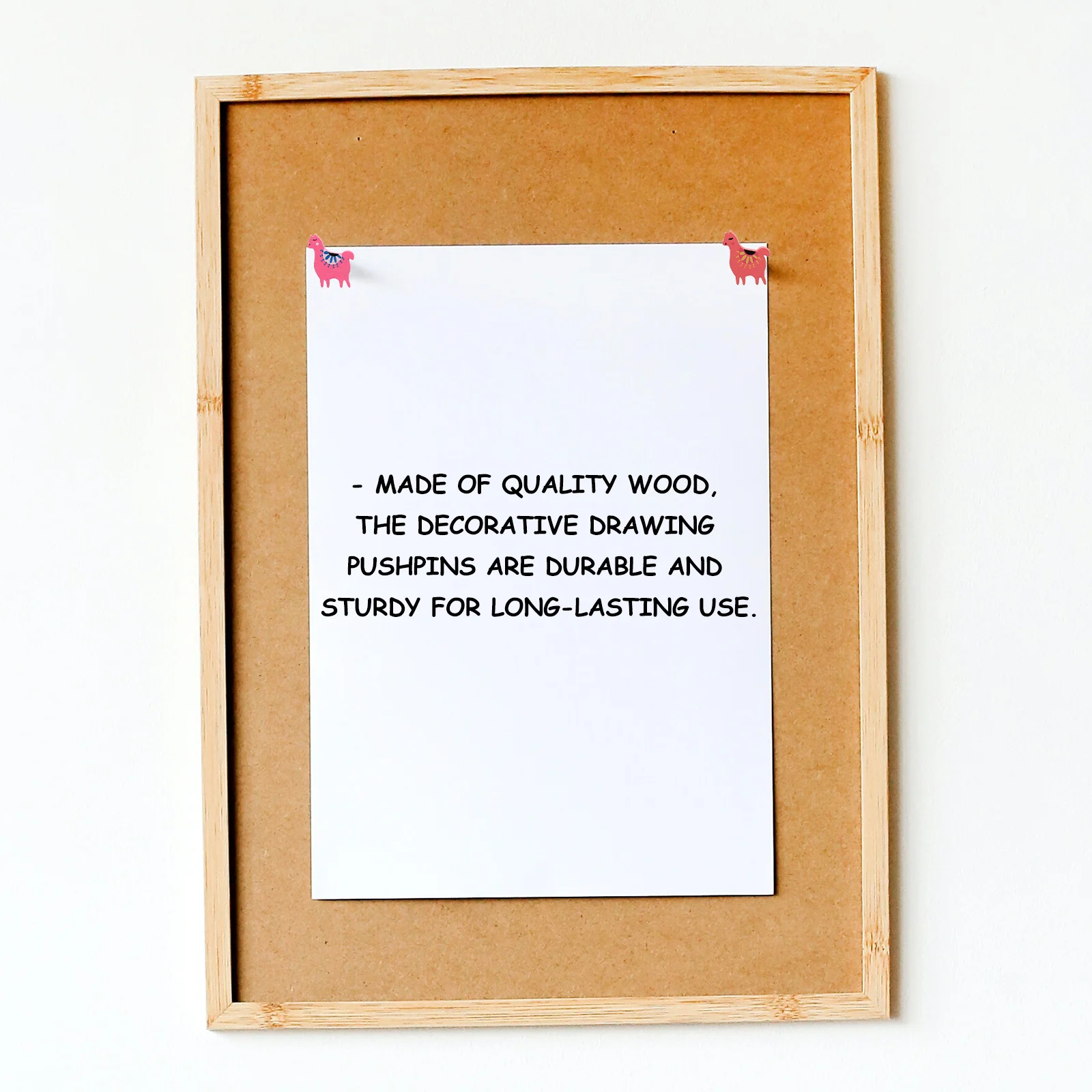 

20Pcs Premium Wooden Alpaca Pushpins Decorative Wall Nails for Bulletin Boards Map Marking Photos Display Storage Box Set