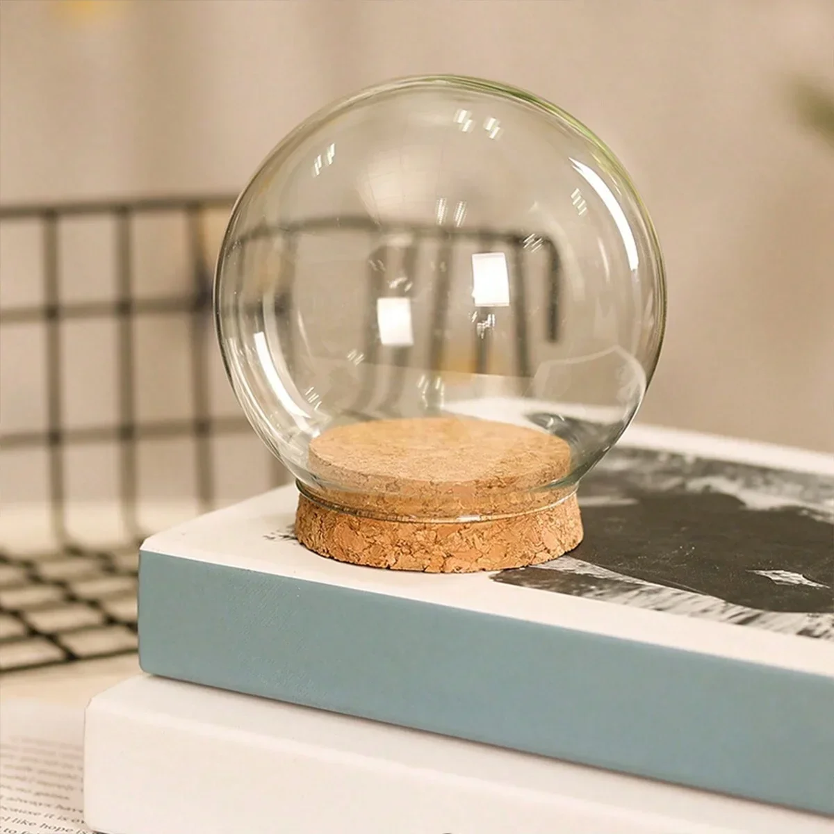1pc-Log Basis Glaskuppel Vase Hause Dekoration Kreative Transparente Abdeckung DIY Freund Bevorzugung Geschenk Hochzeit Prop