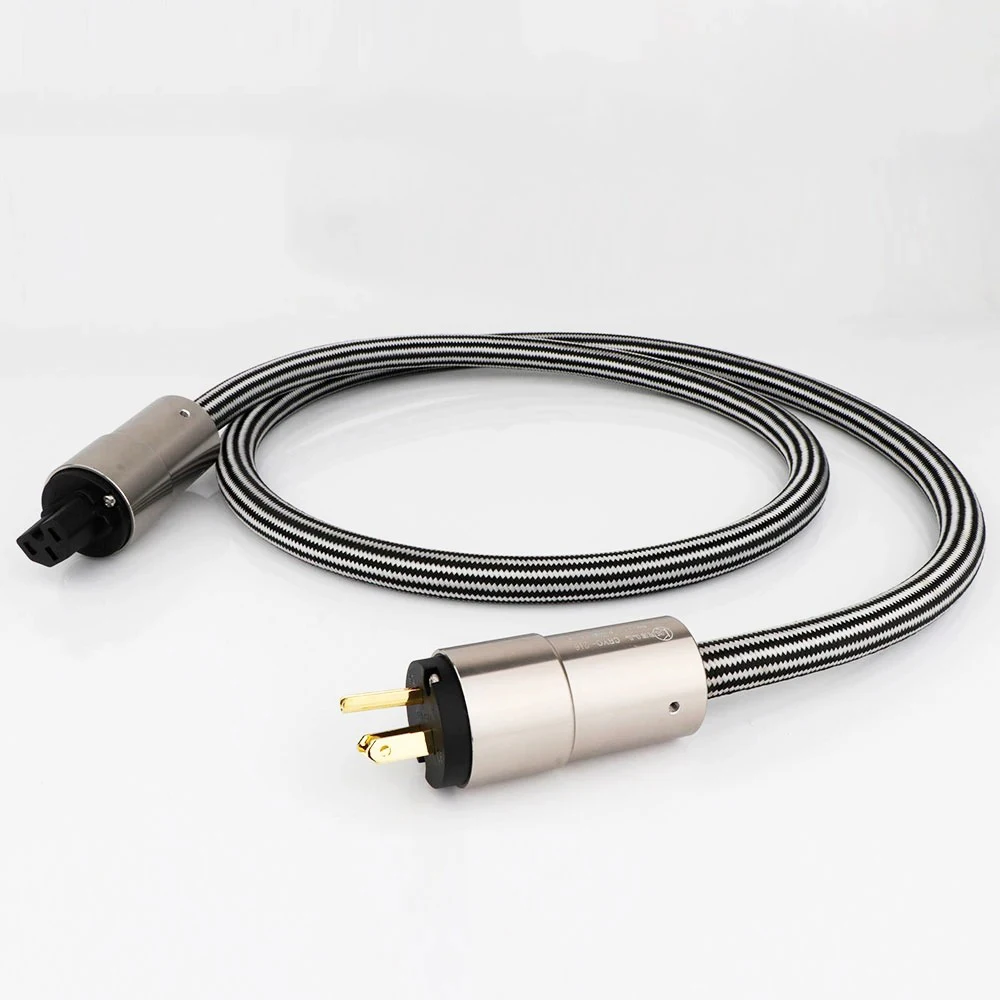 CRYO 12AWG OFC 전원 케이블 EU/US 전원 코드 공급 슈코 오디오 금도금 플러그 슈코 AC 앰프 전원 코드