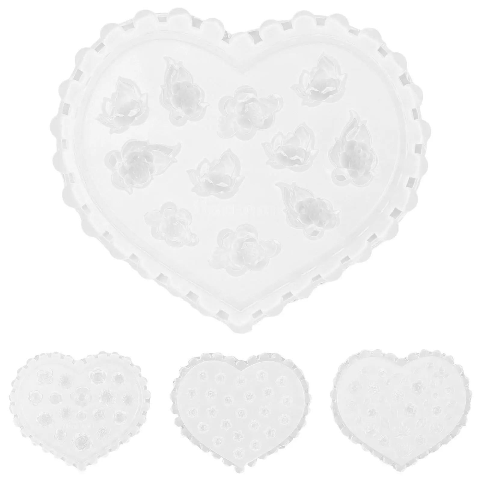 

4Pcs Silicone Flower Molds for Nail Art Polymer Clay Mold Jewelry Making Nail Decor DIY Craft Supplies Polymer Clay Molds