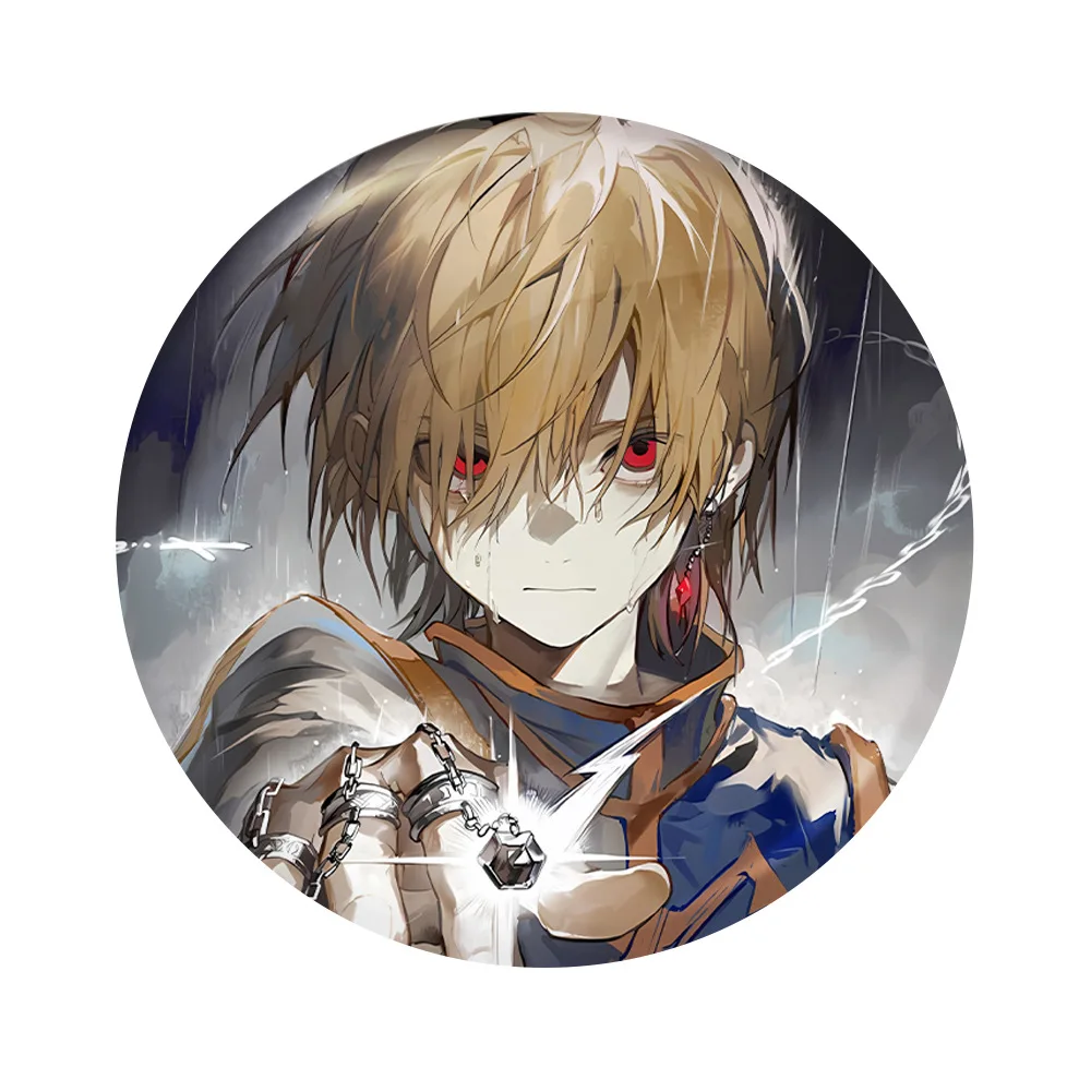 58mm HUNTER×HUNTER Kurapika Cosplay COSTUME Badge Pin SPTE Tinplate Brooch﻿ Prop Gilf