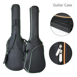 Funda de algodón grueso para guitarra eléctrica, tela Oxford de 102x34x6cm, 8mm, borde colorido, con correas dobles, bolsa suave para guitarra