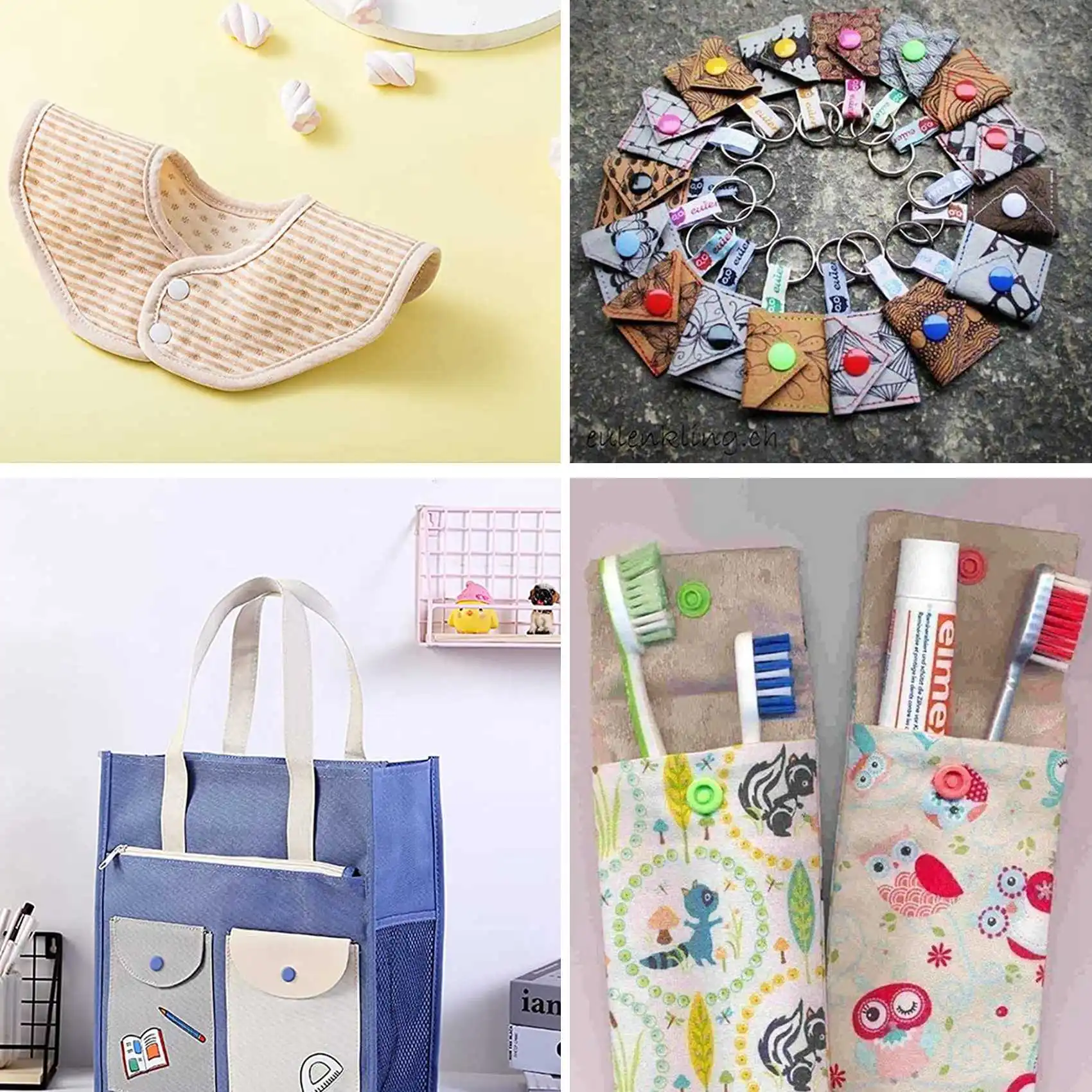 

AWAH Snaps Fasteners Kit, Snap Buttons T5 With Installment Tool Kit Colorful Plastic Snaps For Sewing Clothing Crafting