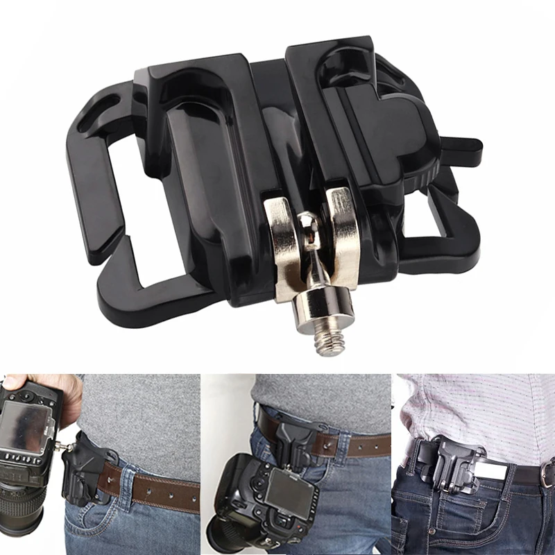 Fast Loading Holster Hanger Quick Strap Waist Belt Buckle Button Mount Clip Camera Video Bags For DSLR Cameras