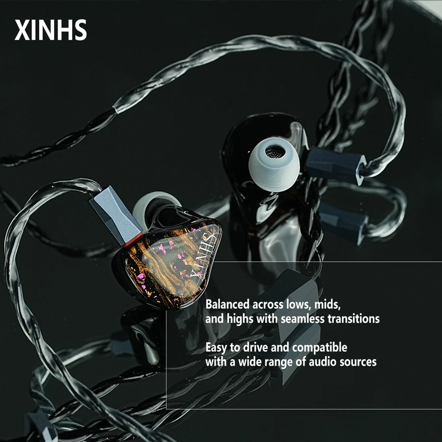 XINHS HS9 ゴールド時代 骨伝導 + 1BA + 1DD HiFi インイヤー