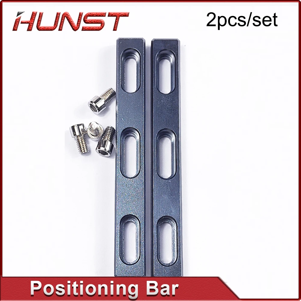 Hunst Worktable Positioning Bar 2pcs 130*16mm Dia.6mm + 4pcs Positioning Screw for DIY Fiber & Co2 & UV Laser Marking Machine