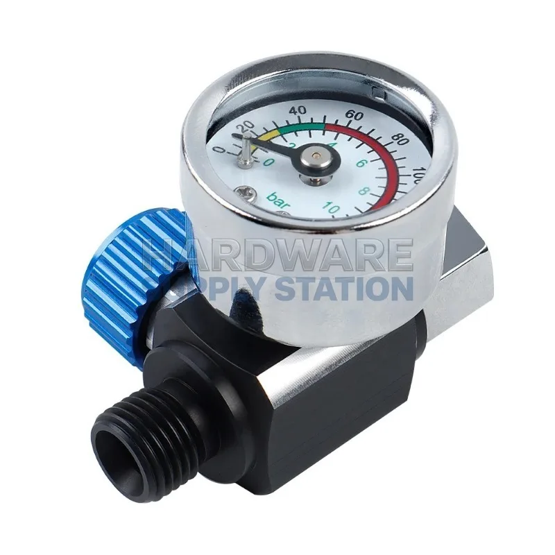 

Регулятор давления для пневматического краскопульта с манометром + точное управление давлением, долговечный + интерфейс G1/4 для контроллера краскопульта