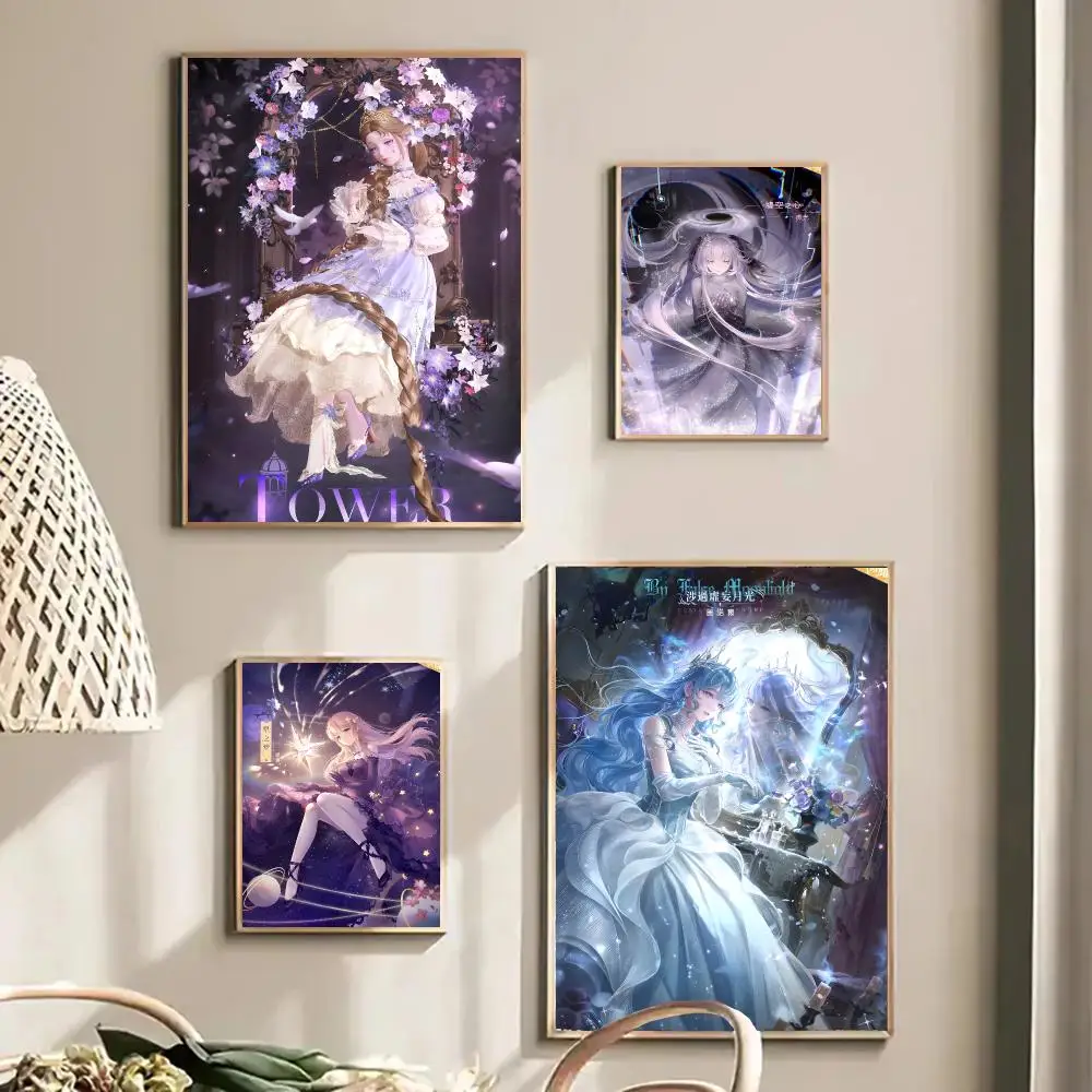 Shining Nikki Game Fantasy Dressup Poster Self-adhesive Advanced Aesthetic Printing Paper Wall Art for Living Room Home Decor