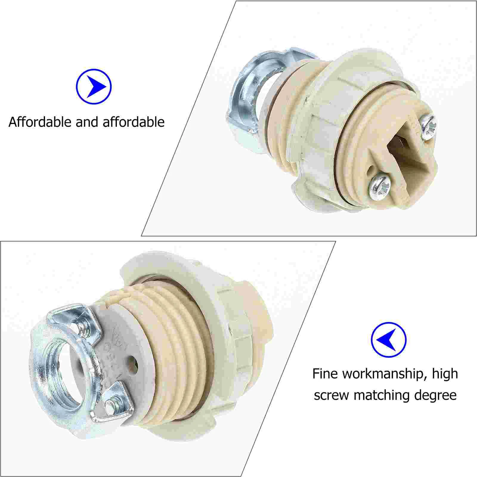 4 Pcs G9 Ceramic Bulb Socket Halogen Light Bulb Holder E12 Base for Lamp Making Repair Restoration High Heat Resistance Easy to