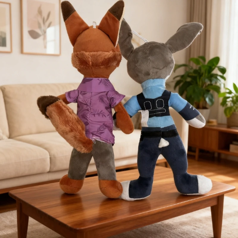 Disney Zootopia Character Nick Wilde Judy Hopps Cartoon Cute Toy Doll Model Birthday Christmas Gift for Children Friends