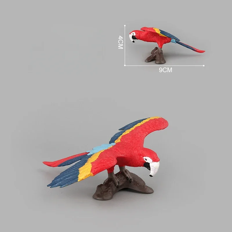 1pcs Simulation Mini Parrot Bird Figure Animal Model Figurine Home Decor Miniature Fairy Garden Decoration Accessories