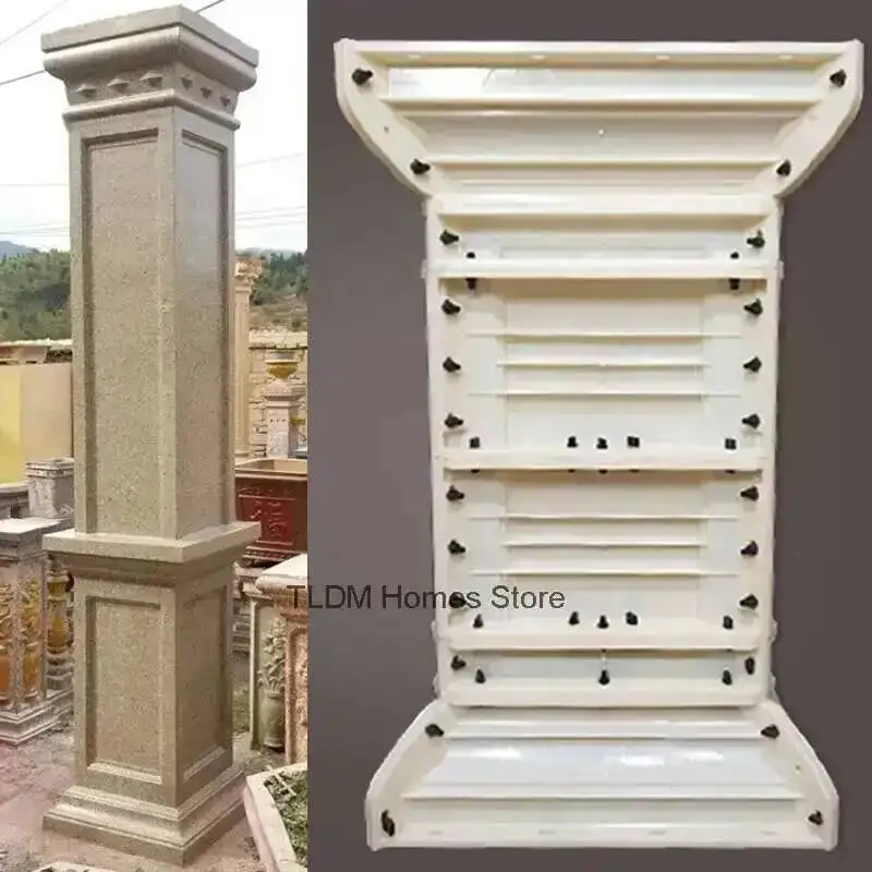 Column Gate Pier Corner Column Roman Foot Base Chinese Square Pier Mold Cement Balcony Railing Building Mold