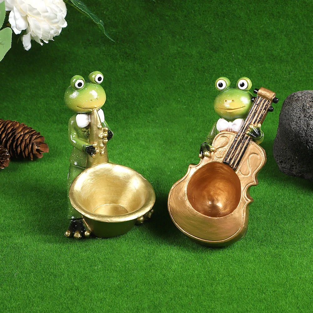 

1pc,New Frog Pull Cello Blow Saxophone Playing Flower Pot, Succulents Planting Cultivation Resin Crafts,Yard Indoor Bedroom Office Desktop Green Plant Ornament Decoration