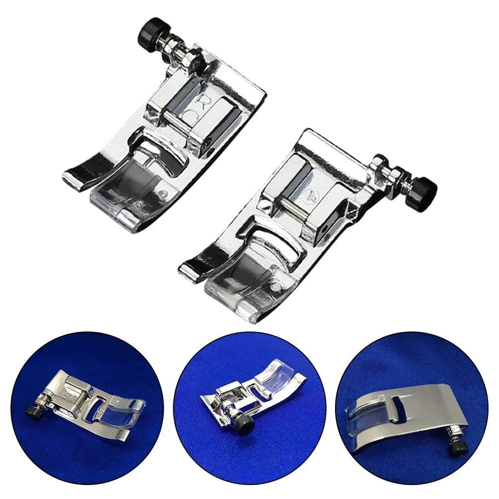 2 Pack Universal Zig Zag Sewing Machine Presser Foot Stainless Steel Presser Foot Domestic Household Sewing Machine Accessories