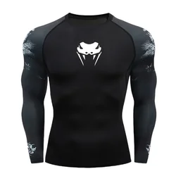 Sports Top Quick Dry Men's Compression Shirt Long Sleeve T-shirt Second Skin Gym Workout Short Fitness Running T-Shirt Men Wear