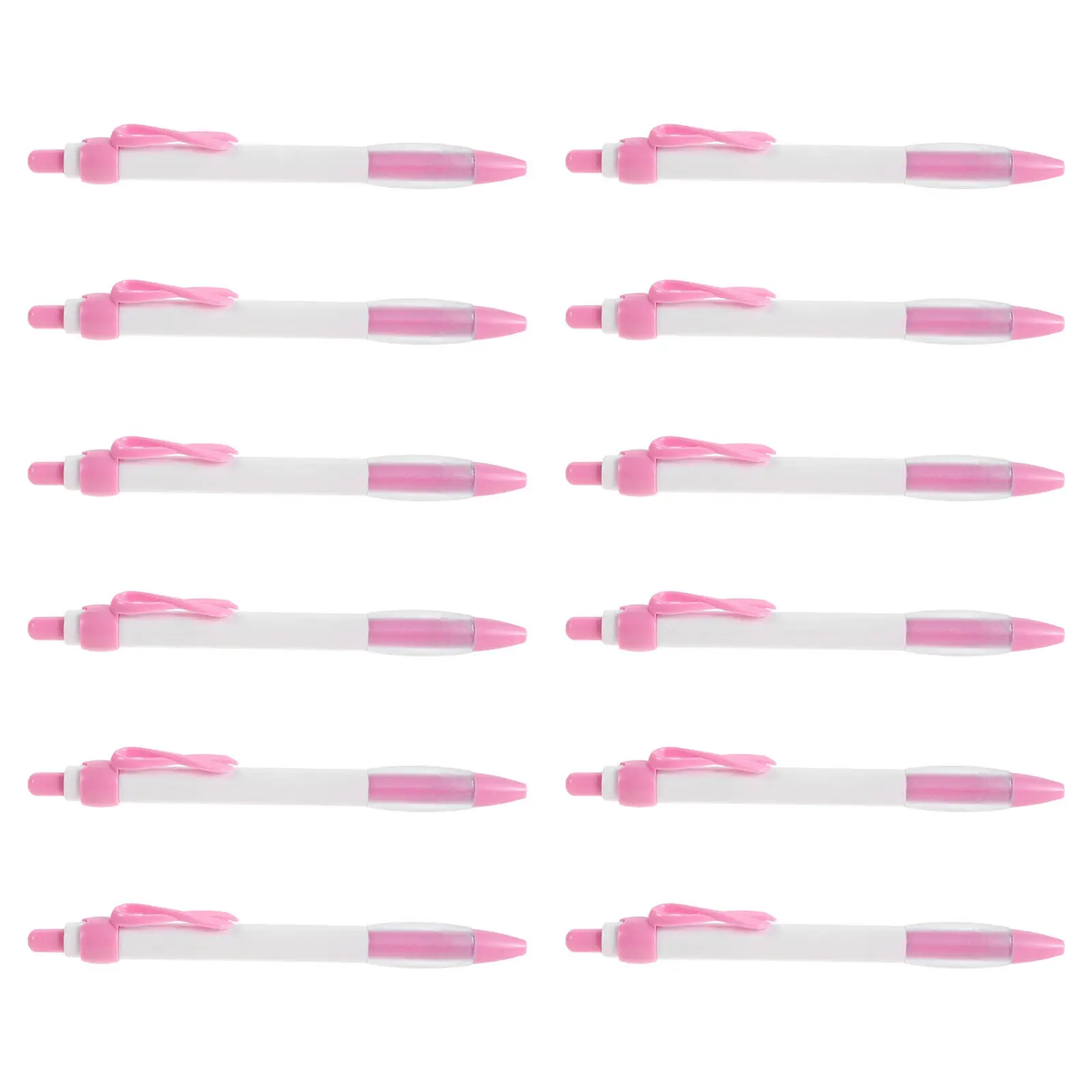 

12Pcs Breast Cancer Awareness Ribbon Ballpoint Pens Soft Grip Smooth Writing Retractable Gel Ink Pens for Fundraiser Presents