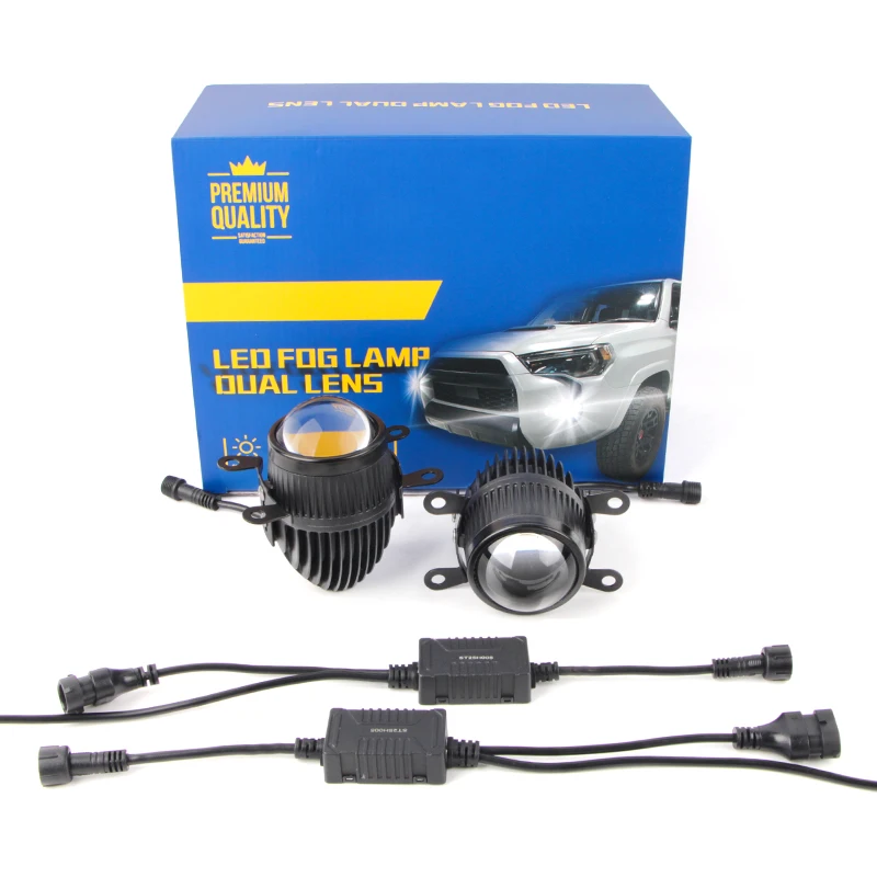 

Бестселлер 2,0-дюймовый биосветодиодный проектор Мини-противотуманные фары 3 цвета 3000K 4300K 6000K Автомобильная фара H11 Противотуманная фара 12 В 80 Вт