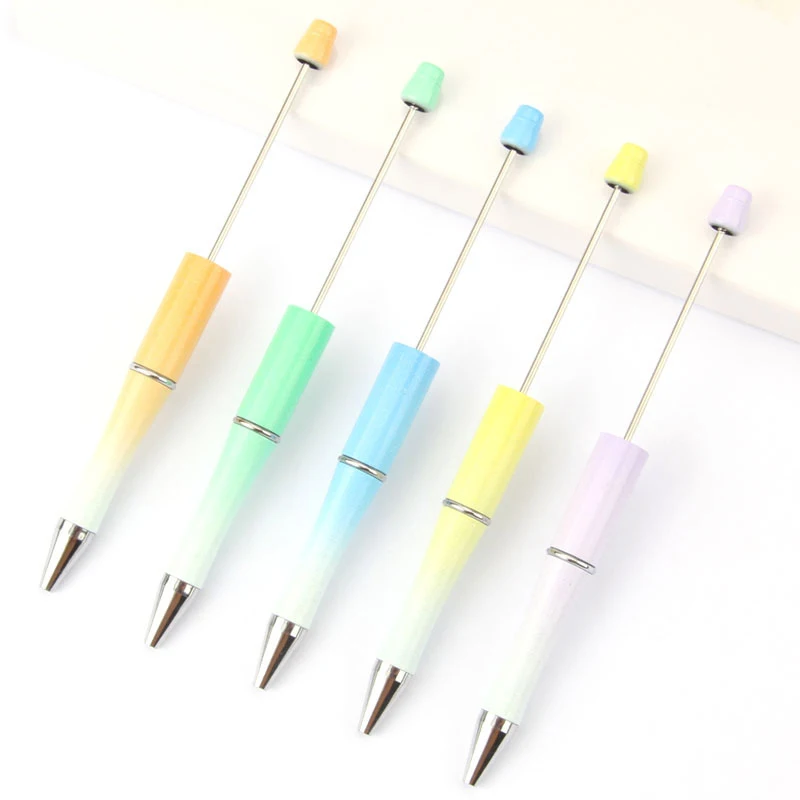 قلم حبر جاف بالخرز متعدد الوظائف ، لون متدرج إبداعي ، قلم مطرز بالخرز البلاستيكي ، هدية ذاتية الصنع للطلاب ، اللوازم المكتبية