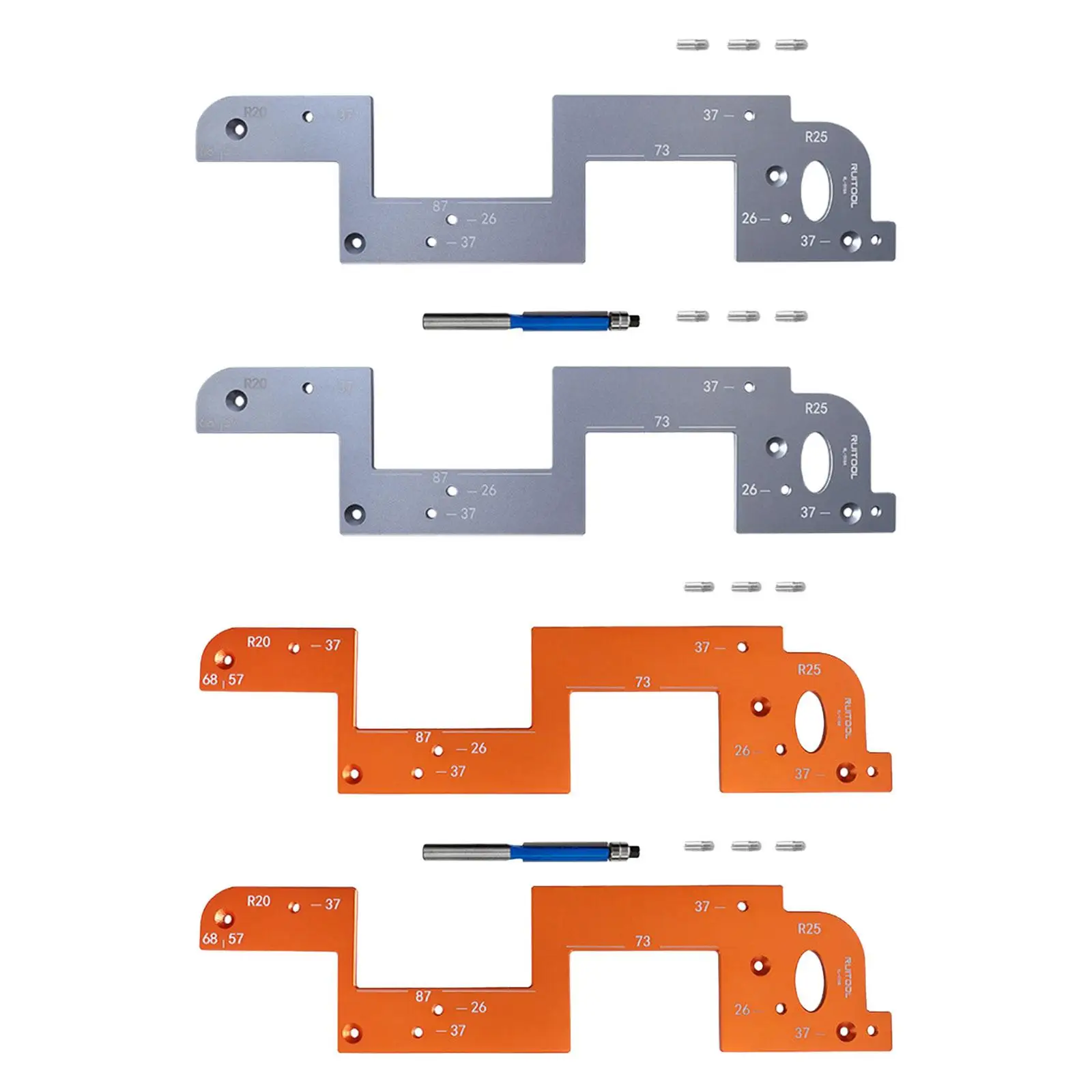 ARC Grooving Auxiliary Tool Slot Positioning Tool, Aluminum Alloy, Wood Grooving Guide for Kitchen Cabinet Closet Door