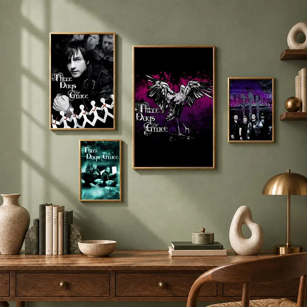 Rock Band T-Three Days GraceS Poster HD Self-Adhesive No Residue After Removal Ideal for All Kinds of Wall Decor