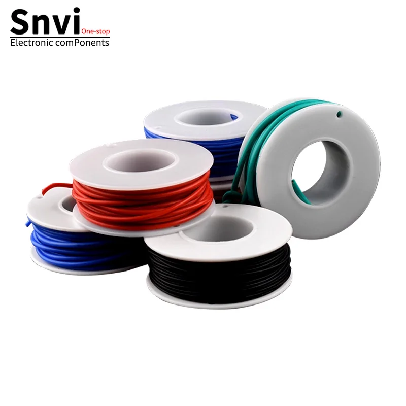 سلك / أسلاك توصيل / أسلاك توصيل مقاومة لدرجات الحرارة العالية - سلك سيليكون فائق النعومة، 18/20/22/24/26/28/30 AWG، كوبيه معلب خالي من الأكسجين #1