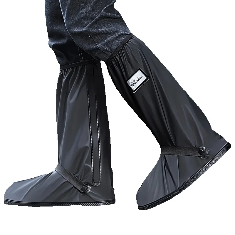 زوج من أغطية أحذية المطر عالية الجودة للدراجات النارية، مقاومة للماء وغير قابلة للانزلاق، أحذية رجالية مقاومة للمطر، أحذية مائية خارجية، أغطية قدم مطر سميكة مقاومة للاهتراء للنساء، أغطية أحذية