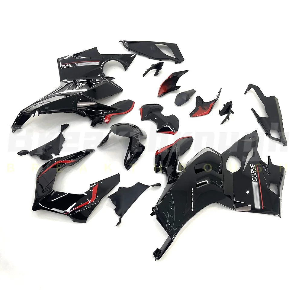 Suitable for Ducati Panigale V4 V4S/V4R 2018 2019 2020 2021 2022 Motorcycle Black and Red Body Fairing Modification Kit