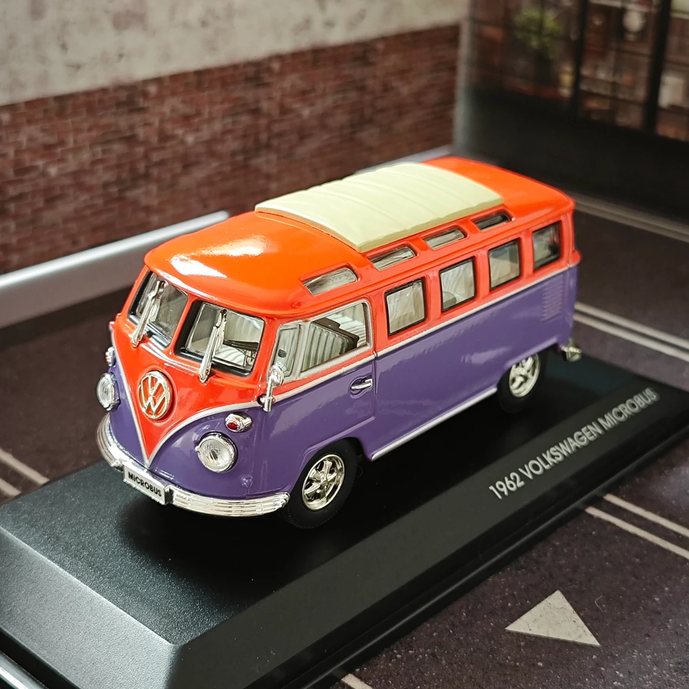 1:43 1962 volkswagen microbus model car bus  Alloy Model Collection Display Static Decoration