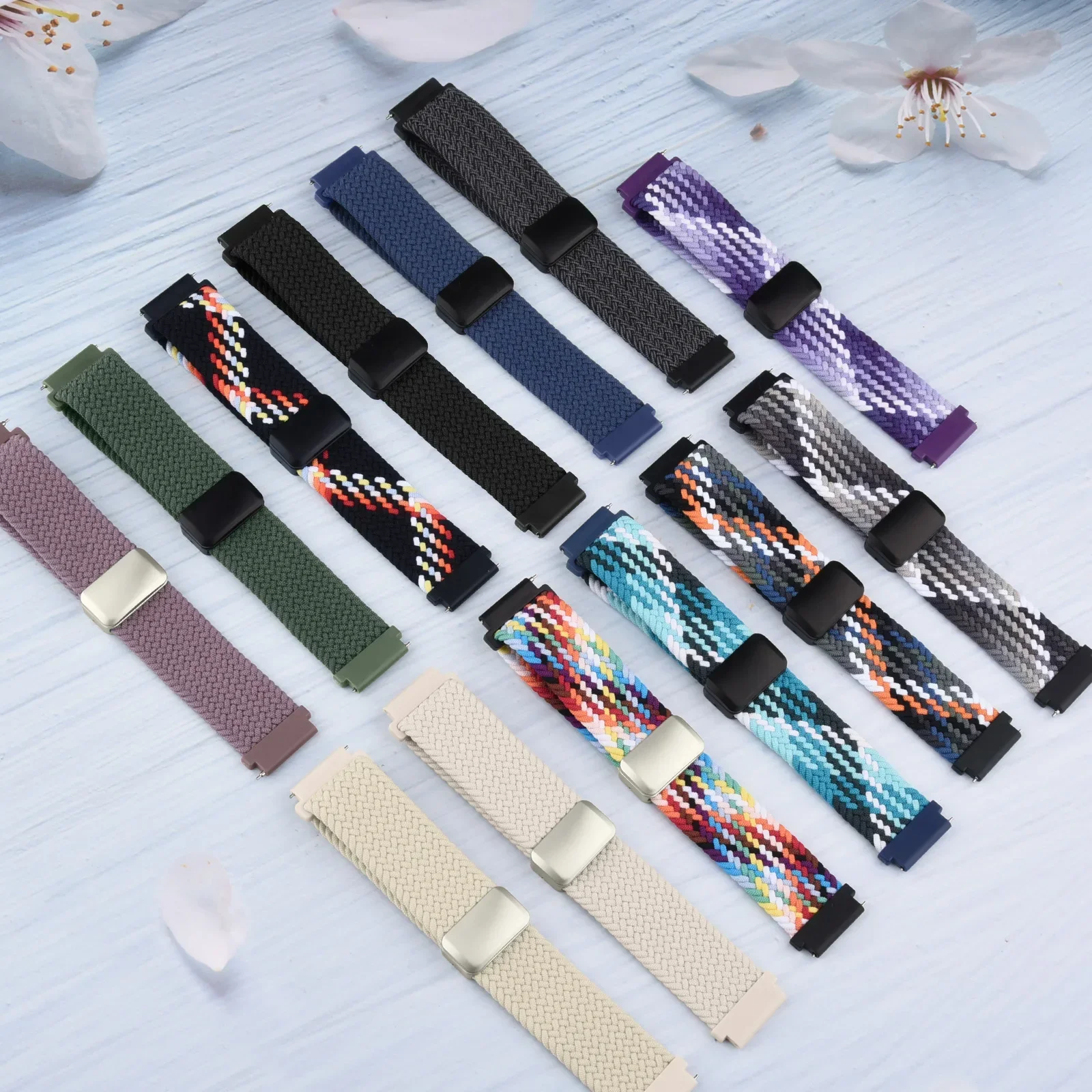 حزام مضفر مغناطيسي 22 ملم لساعة Xiaomi S4 S3 S2 S1 Active Pro/Color 2/Color Sport Edition/Redmi watch 5 Active/5 Lite Band