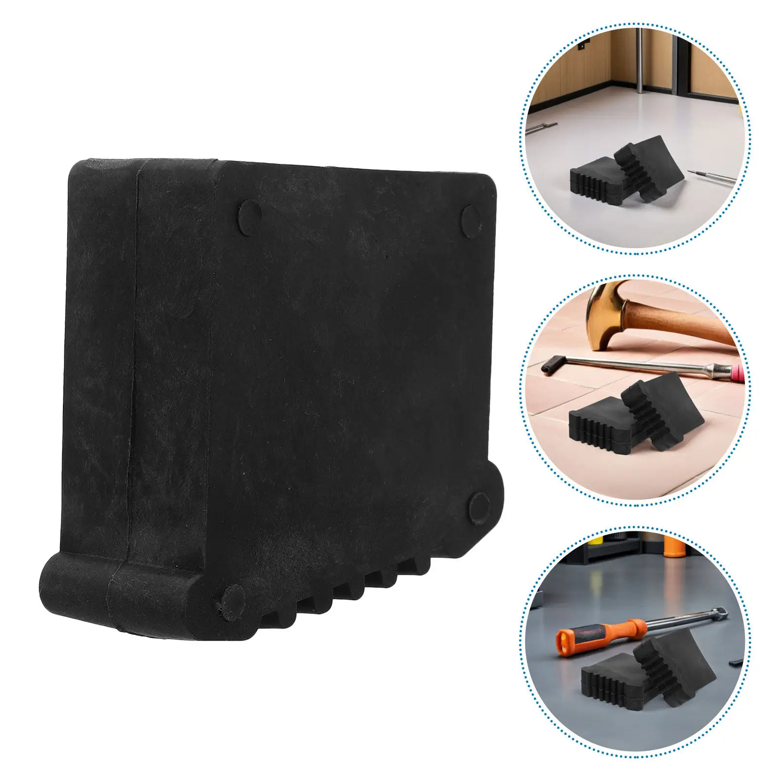 4Pcs Rubber Ladder Caps Step Ladder Feet Non Slip Anti Skid Cushion Bumpers Protective Pads 30x70mm Furniture Floor Covers