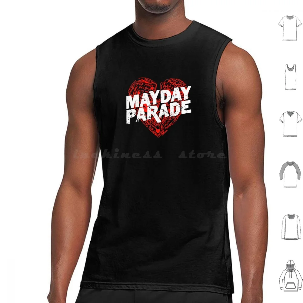 Heart Tank Tops Vest Sleeveless Mayday Parade All Time Low Band A Lesson In Romantics Music Sunnyland Cartelcrops