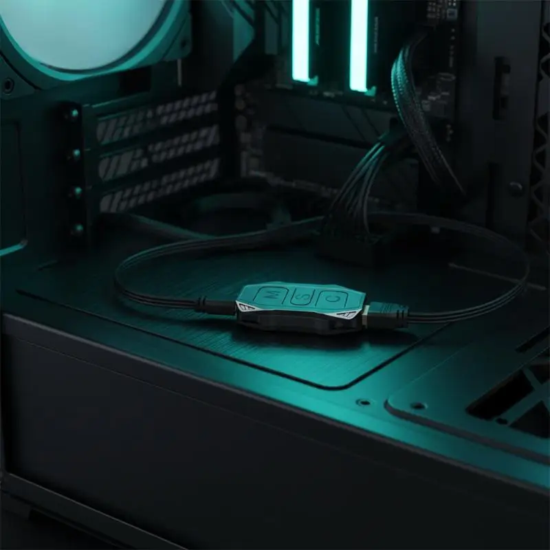 ARGB Controller 5V 3pin To SATA Power Supply Mini RGB Controller 3PIN Hub For Computer Cpu Case Cool Fan LED Light Radiator