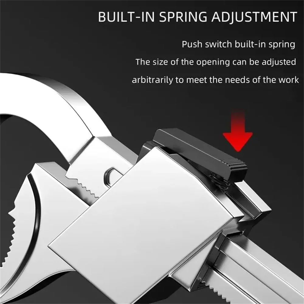 1PC Adjustable Wrench Universal Double Ended Wrench Aluminium Alloy Open End Spanner Bathroom Plumbing Faucet Sink Repair Tools