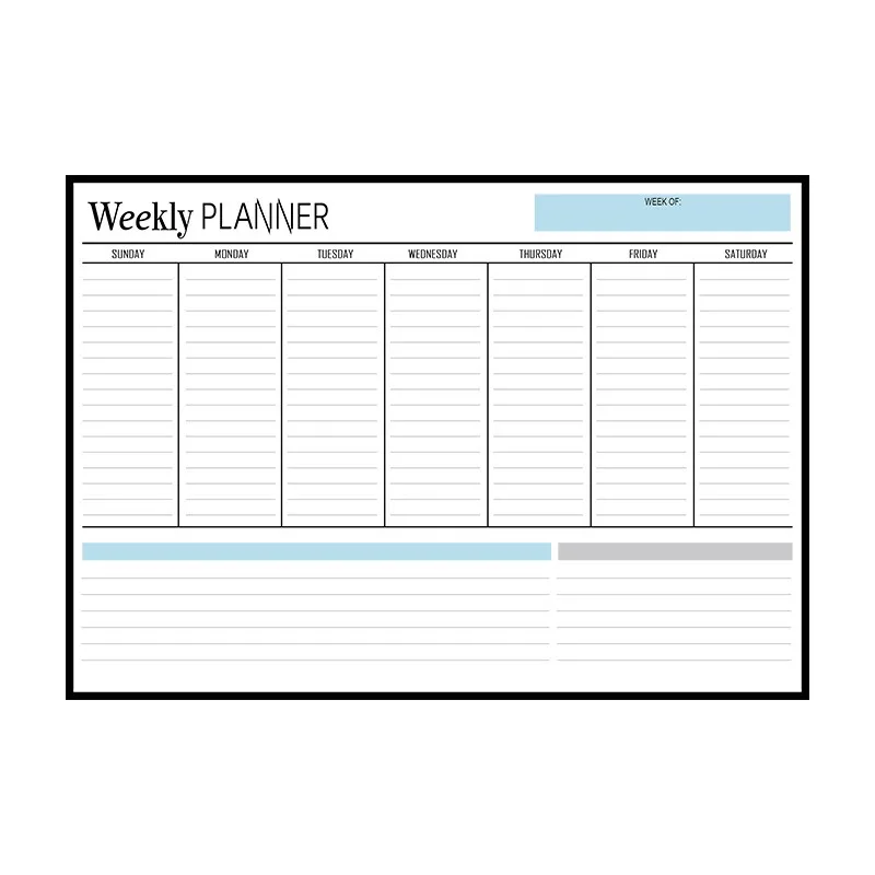 Magnetische Whiteboard Kalender Voor Koelkast-Droog Uitwissen Huishoudelijke Kid 'S Cursus A3 Planner Memo Prikbord