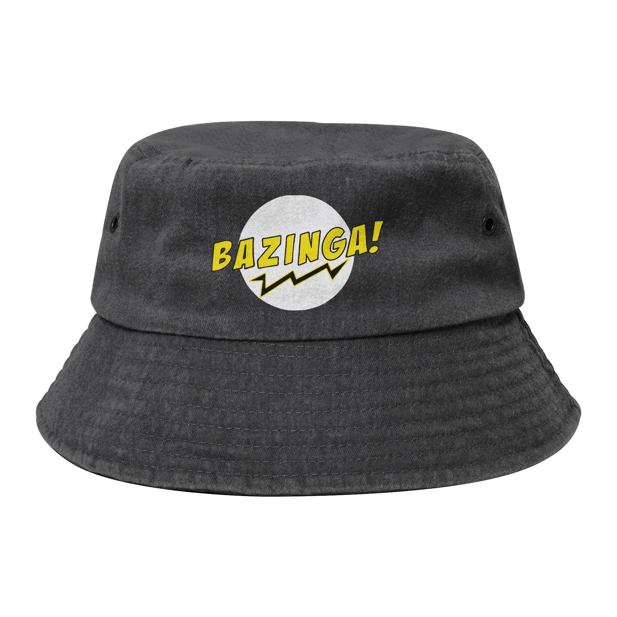 Bazinga The Big Bang Theory Bucket Hats for Women Men Travel TV Show Field Hat Hip Hop Foldable for Outdoor Fisherman Hat Bob