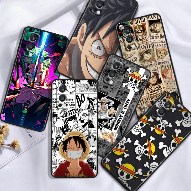 O-ness Anime P-iecess For OnePlus Nord CE2 N300 200 100 10 2T 11 10T 10R 9RT 9R 9 8T 8 7T 7 Black Phone Case Cover